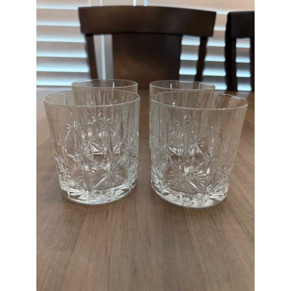Marquis by Waterford Sparkle Double Old Fashioned Set of 4 Clear Glass Tumblers